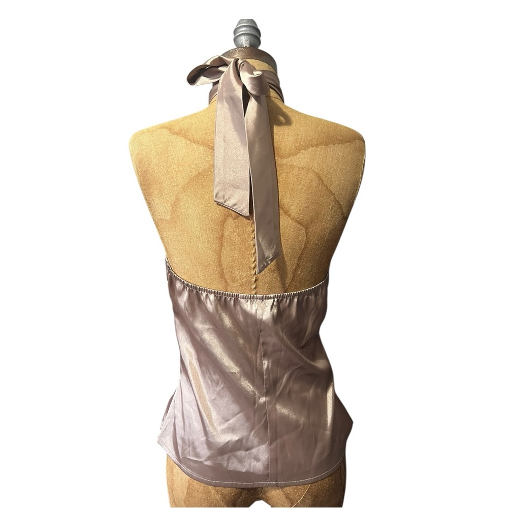 Guess Satin Halter Top - Brown L - Picture 4 of 8